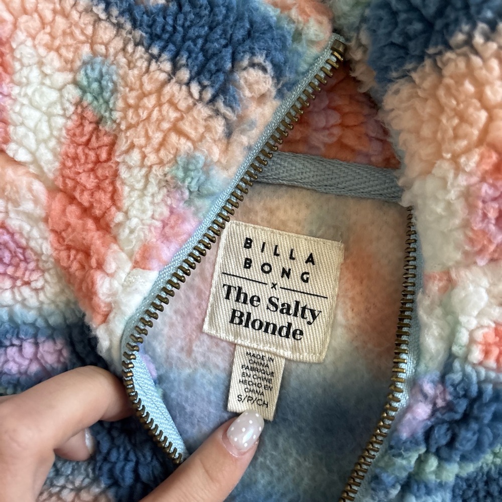 Billabong The Salty Blonde Fleece Crop Jacket - Picture 2 of 3